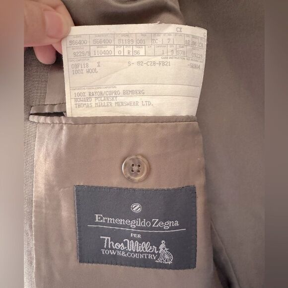 Vintage ERMENEGILDO ZEGNA Thomas Miller Town & Country Wool Blazer Jacket 56R - Picture 10 of 12
